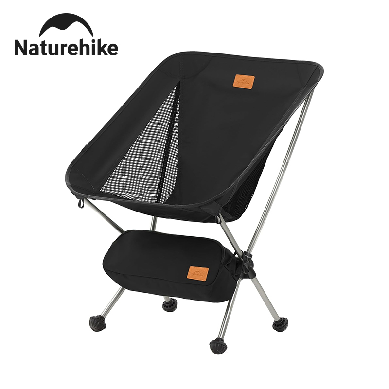 Fishing Backpack - Naturehike ポータブル折りたたみキャンプチェア超軽量バックパッキングチェア、沈み防止足付き折りたたみハイキング釣り椅子