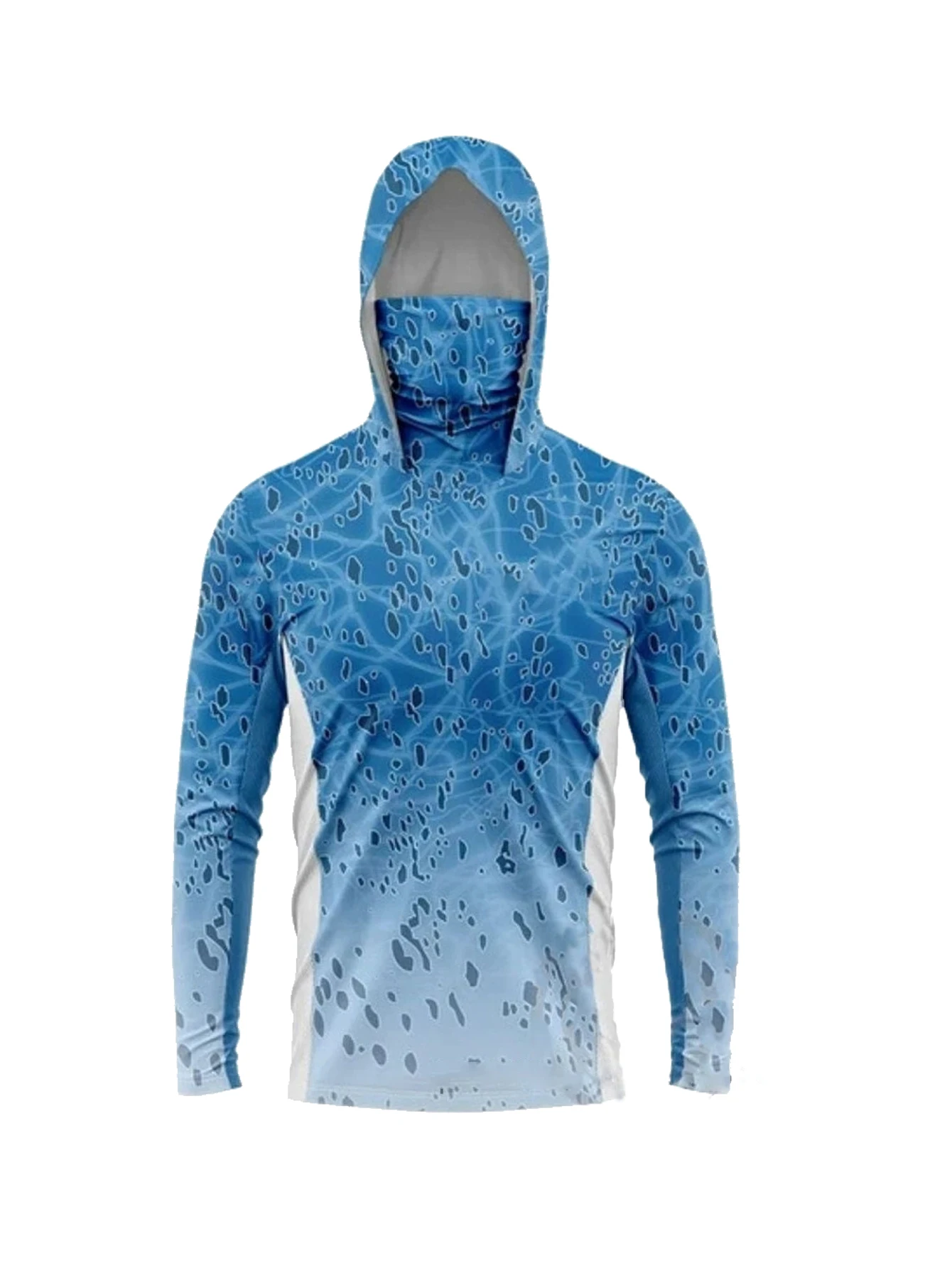 メンズ長袖フィッシングフーディーマスク、UVカット日焼け防止 - Fishing Shirt Uv Protection のレビューと価格