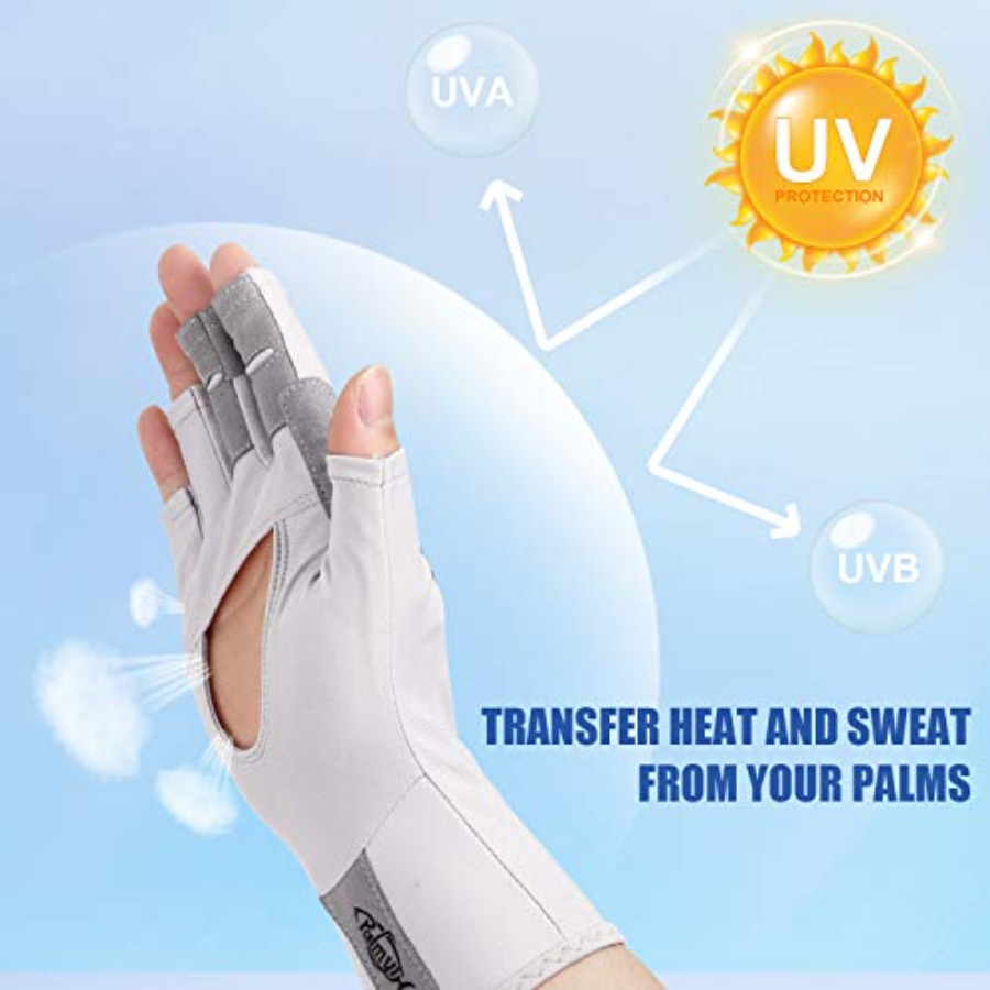 UVカットフィッシングフィンガーレスグローブ UPF50+  - Fishing Gloves のレビューと価格